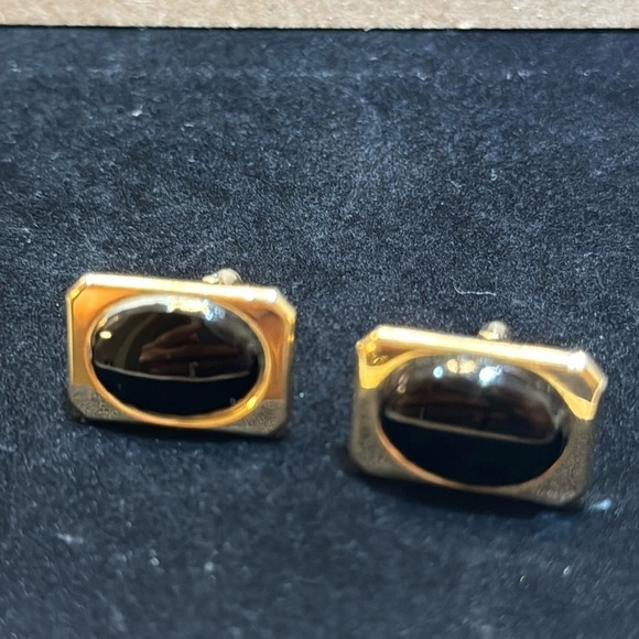 SWANK Other - Swank | Black and Gold Toned Cufflinks
